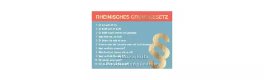 Kölsche Postkarte | Rheinisches Grundgesetz