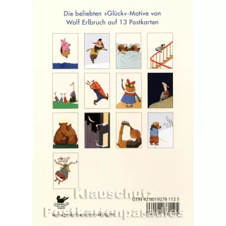 Wolf Erlbruch Postkartenbuch 'Glück' - Rückseite