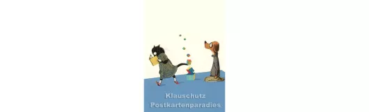 Klötzchenturm | Postkarte Wolf Erlbruch