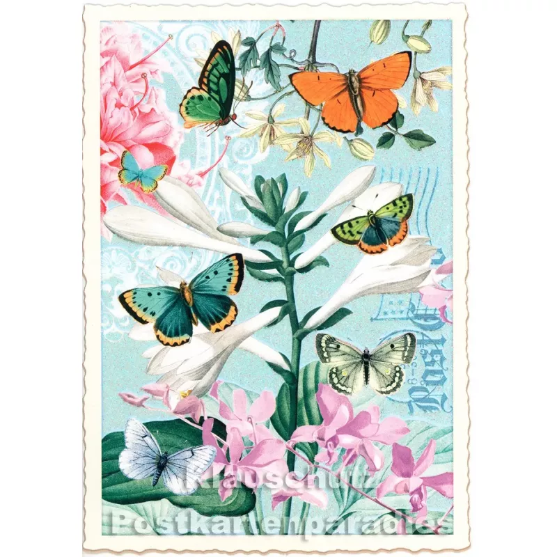 Bunte Schmetterlinge | ActeTre Glitterkarte
