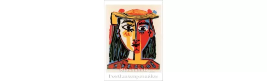 Pablo Picasso - Frau mit Hut | Kunst Postkarte