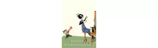 Trötenlärm | Postkarte Wolf Erlbruch
