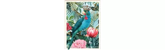 Vogelkönig | Retro Glitterkarte