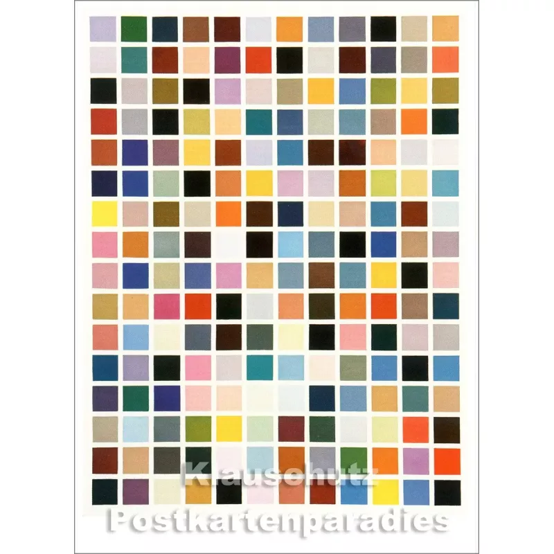 Kunstpostkarte von Gerhard Richter - 192 Farben (1966)