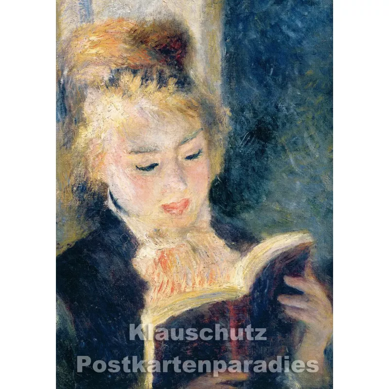Kunstpostkarte von Taurus | Pierre Auguste Renoir | Lesendes Mädchen