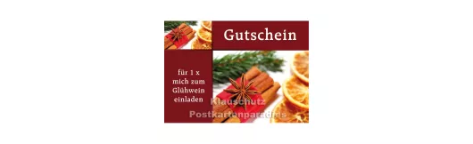 Freche Weihnachten Sparpaket - Postkarte Gutschein Glühwein