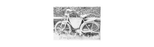 Fahrrad im Schnee | Postkartenparadies Postkarte