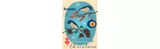 Happy Christmas Vögel | Bizarr Weihnachtskarte