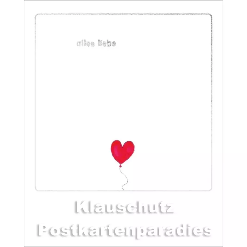 Cityproducts Happymemories Geburtstag Postkarte - Alles Liebe | Mit goldfarbener Lackierung