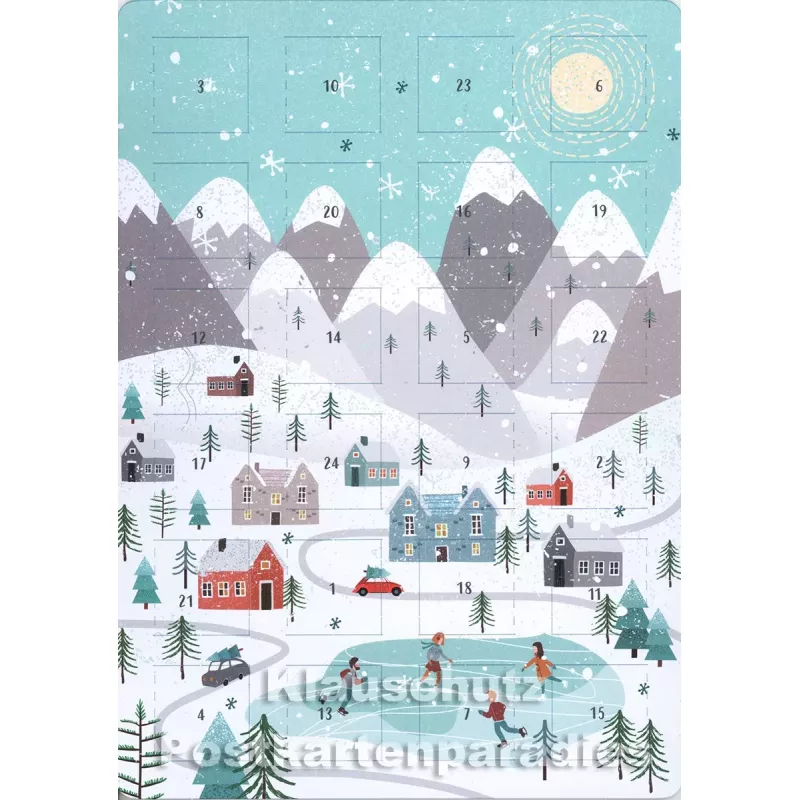 Winterlandschaft - Up-Cards Aufstell Adventskalender von Taurus