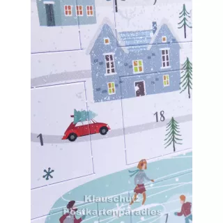 Winterlandschaft - Up-Cards Aufstell Adventskalender von Taurus - Detailansicht