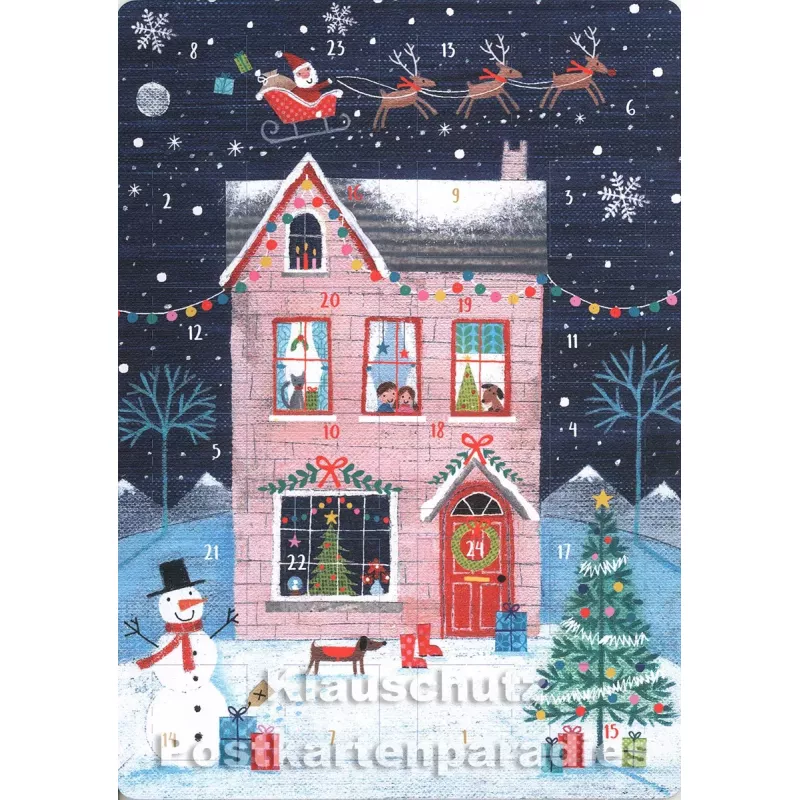 Weihnachtliches Haus - Up-Cards Aufstell Adventskalender von Taurus