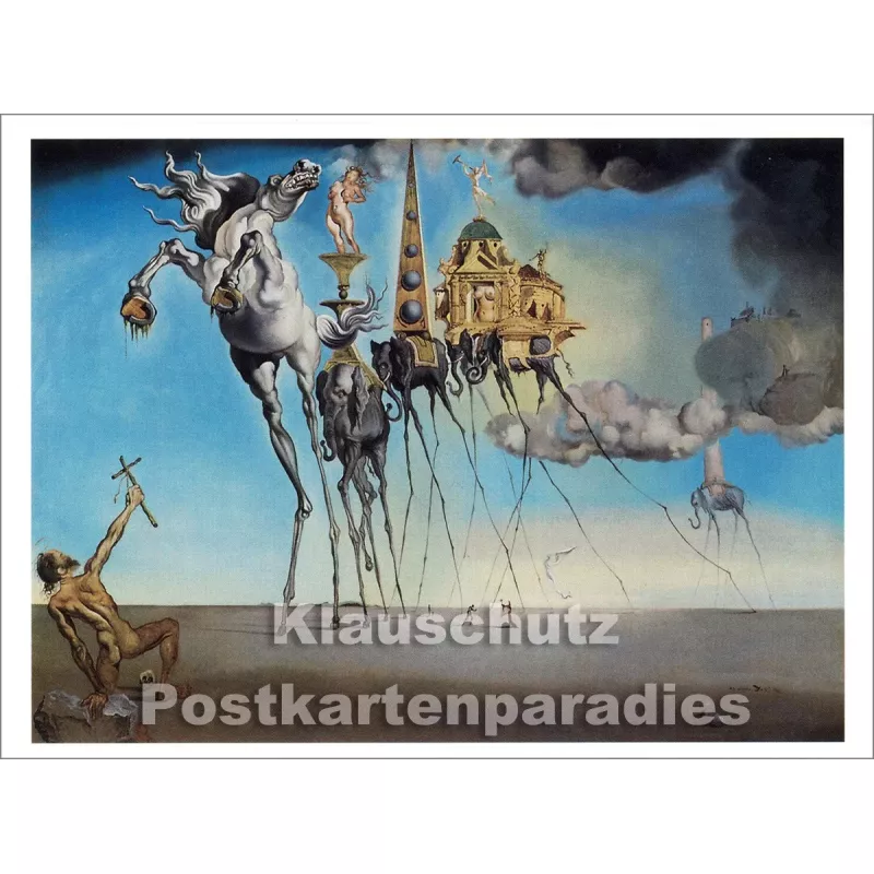 Kunstpostkarte von Vontobel | Salvador Dali | Die Versuchung des Heiligen Antonius