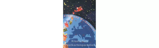 Taurus Postkarten Adventskalender | Doppelkarte mit Klapptürchen - Fröhliche Weihnachten in 24 Sprachen
