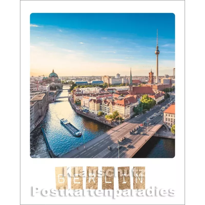 Cityproducts Happymemories Pola Postkarte - Berlin | Mit goldfarbener Lackierung