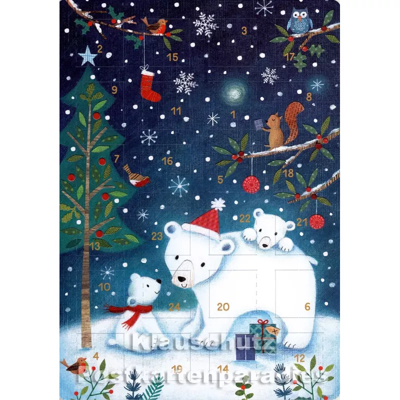 Eisbären - Up-Cards Aufstell Adventskalender von Taurus