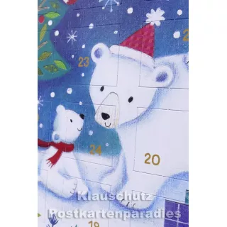 Eisbären - Up-Cards Aufstell Adventskalender von Taurus - Detailansicht