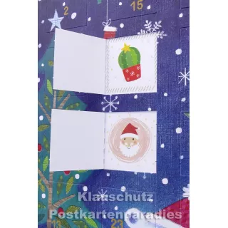 Eisbären - Up-Cards Aufstell Adventskalender von Taurus - mit aufgeklappten Türchen