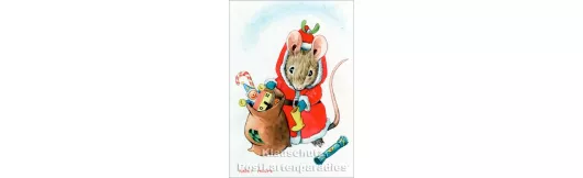Weihnachtsmaus | Kinder Postkarte
