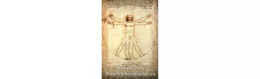 Leonardo da Vinci - Proportionsschema | Kunstkarte