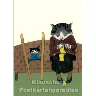 Postkarte von Wolf Erlbruch - Skischal