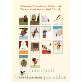 Wolf Erlbruch Postkartenbuch 'Winter und Weihnachten' - Rückseite