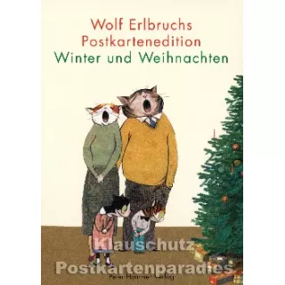 Wolf Erlbruch Postkartenbuch 'Winter und Weihnachten' - Vorderseite