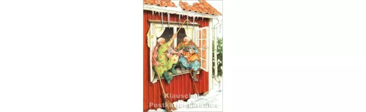 Alte Frauen sammeln Eiszapfen | Inge Löök Postkarte