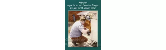 Postkarte Sprüche | Männer reparieren