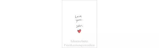 Love you sehr | Karindrawings Postkarten