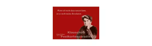 Emma Goldman | Zitat Postkarte - Revolution