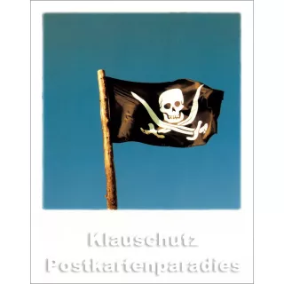 Taurus Polacard - Piratenflagge | Postkarte im Look von alten Sofortbildfilmen