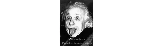 Albert Einstein - herausgestreckte Zunge | Fotokarte