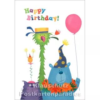 Happy Birthday - Lustige SkoKo Tiere Geburtstagskarte