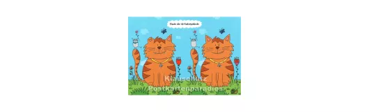 Katzen - 10 Unterschiede | SkoKo Postkarte