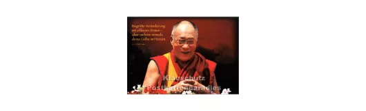 Begrüße Veränderung - Dalai Lama | Postkarte spirituell