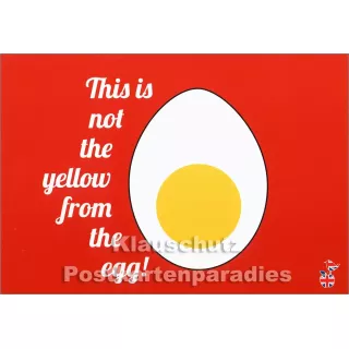 Postkartenpaket mit 10 Sprüche Postkarten DEnglish - Motiv: The yellow from the egg