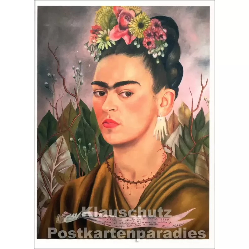 Fink Kunst Doppelkarte mit Umschlag | Frida Kahlo | Selbstbildnis