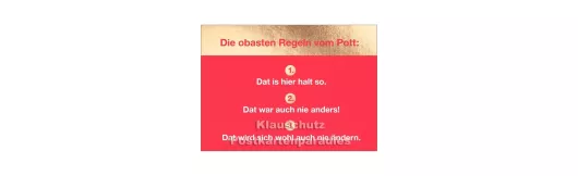 Postkarte Ruhrpott| Regeln vom Pott