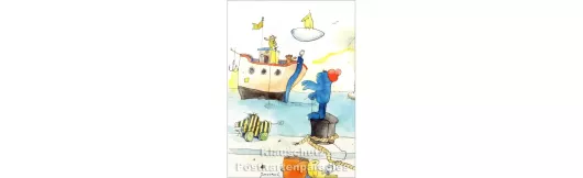 Janosch Postkarte | Im Hafen
