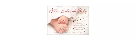 Klappkarte Geburt | Alles Liebe zum Baby