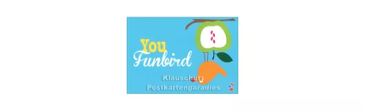 You Funbird | DEnglish Postkarte