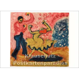 Kunst Postkarte von Max Pechstein | Tänzer (1910)