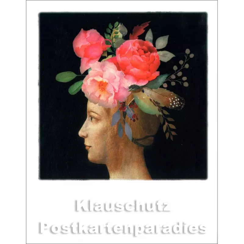 Taurus Polacard - Blumenkunst | Postkarte im Look von alten Sofortbildfilmen