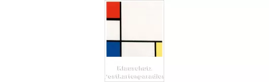 Piet Mondrian - Komposition Nr. 4 | Kunst Postkarte