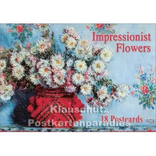 Tushita Kunst Postkartenbuch mit 18 Postkarten | Impressionist Flowers