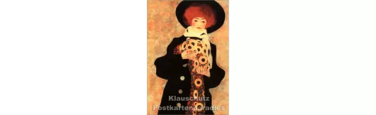 Woman in a black hat - Egon Schiele | Kunstkarte