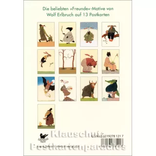 Wolf Erlbruch Postkartenbuch 'Freunde' - Rückseite