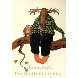 Wolf Erlbruch Postkartenbuch 'Freunde' - Postkarte Elch