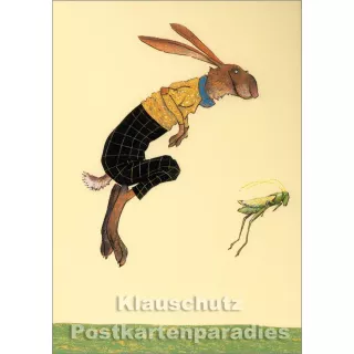Wolf Erlbruch Postkartenbuch 'Freunde' - Postkarte Hase